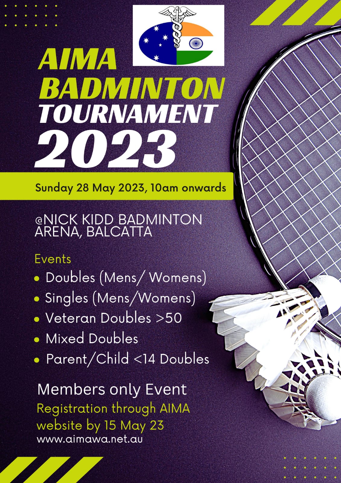 Aima Badminton Tournament 2023